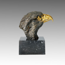 Statue en laiton animal Grande sculpture en bronze Eagle Head Bronze Tpal-017